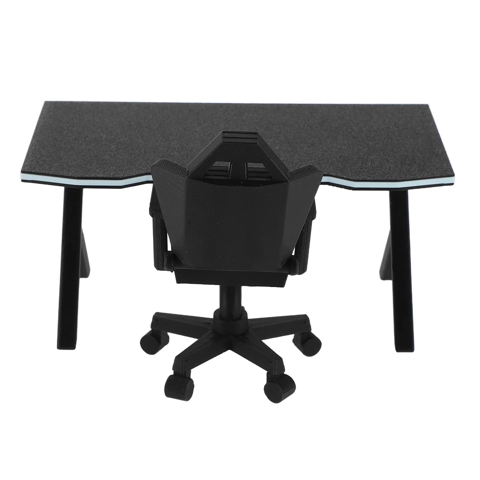 Set Miniatura di Sedia e Scrivania da Gaming, Arredamento in Scala 1:12 Realistico per Decorazione Casa delle Bambole