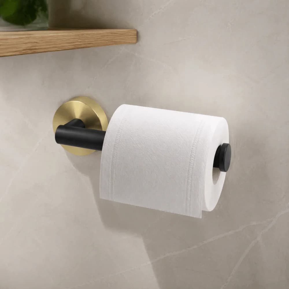 304 Stainless Steel Toilet Paper Holder Wall-Mounted Rustproof Hardware Tissue Roll Holder Black Gold Color Paper Holder RV