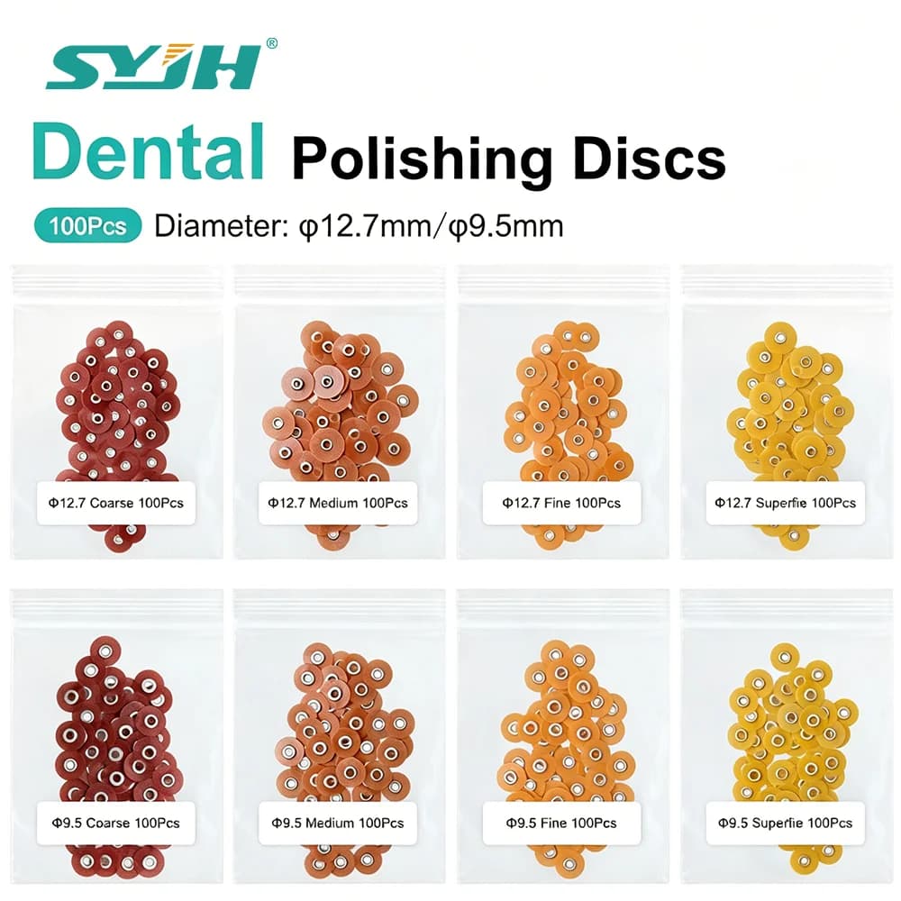 SYJH Dnetal 100 Pieces Self-clavable Flexible Polishing Discs for Reduction Grosse and Contorn for Dentisting Tools