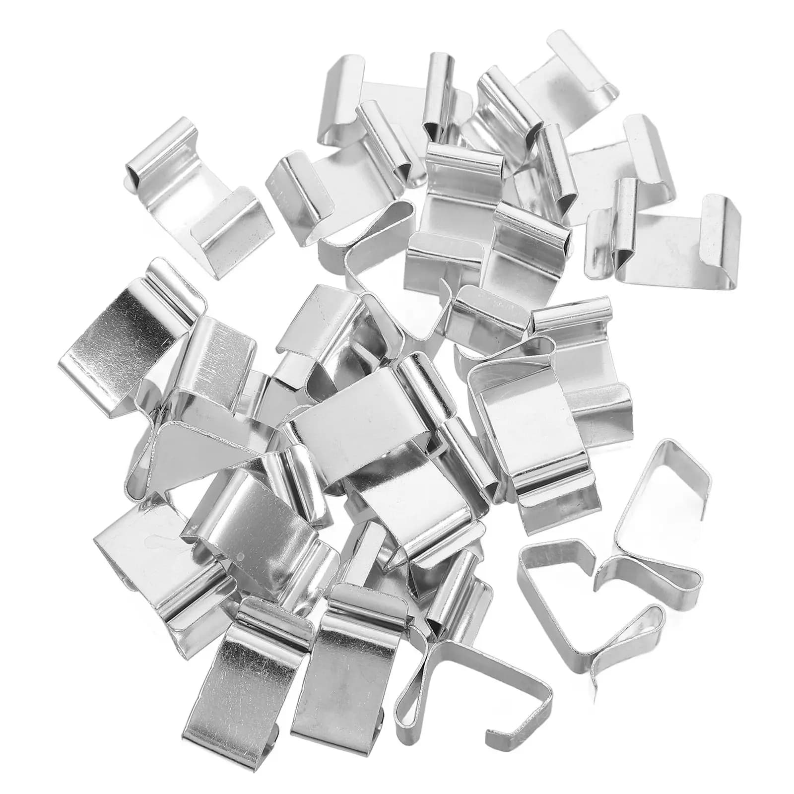 50 Pezzi Clip per Luci Natalizie da Esterno in Acciaio Inossidabile, Ganci per Grondaie Antiruggine per Luci a Stringa e Decorazioni Festive