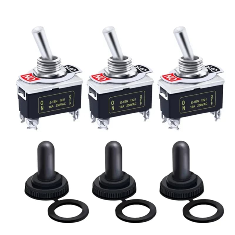 5 pcs 15A 250V 2 pin SPST ON/OFF barbell switch with Spst barbell switch for waterproof start