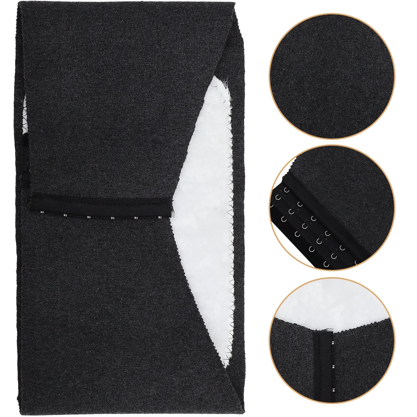 Thickened Lumbar Support Belt Winter Waist Warmer for Outdoor Activities Skiing Hiking Camping Mountaineering Hunting Running
