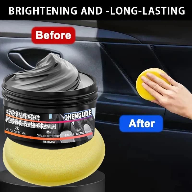 1 Piece 100g Car Plastic Recovery Agent Back to Black Luster Car Cleaning Products Plastic Leather Recovery Agent Car Polishing and Repair Coating Recovery Agent Polishing Maintenance Wax Scratch Repair Wax