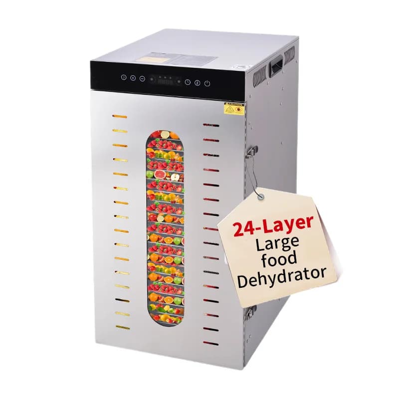 Essiccatore per Frutta in Acciaio Inox Modello FD-24B, 24 Livelli, Controllo Digitale, Disidratatore Alimentare, Essiccatore per Frutta 110v/220v
