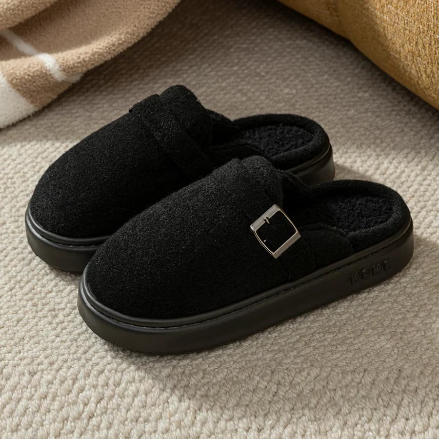 Pantofole da uomo antiscivolo con suola spessa calda per esterni Stivali invernali traspiranti alla moda casual da neve Comfort Scarpe da casa per coppie