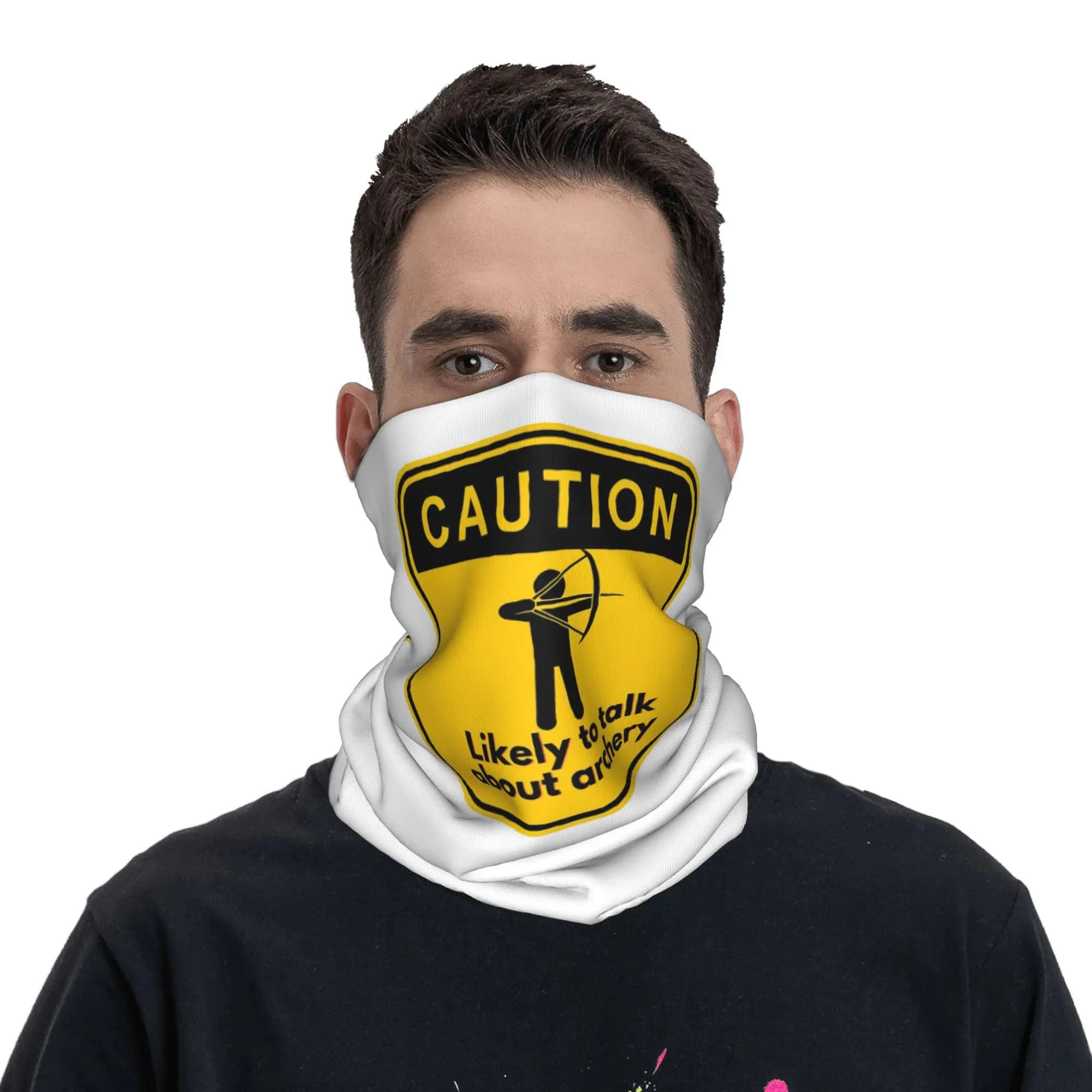 Sciarpa/Maschera Stampata Unisex per Adulti, Copricollo Invernale per Equitazione, con Stampa Bersaglio da Tiro con l'Arco - Ideale per Parlarne!
