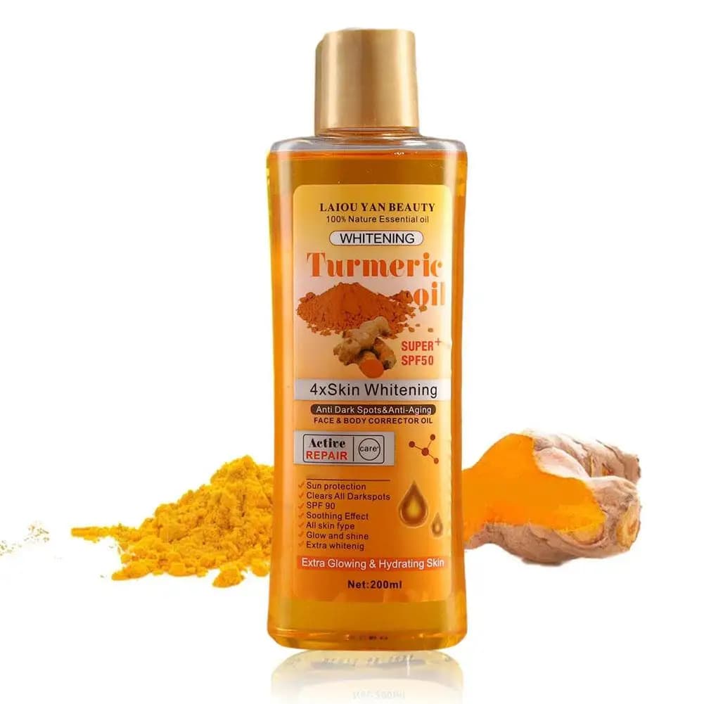 200ml curcuma riduce le macchie scure olio essenziale per le donne zenzero marocchino dissolvenza linee sottili siero idratante cura della pelle