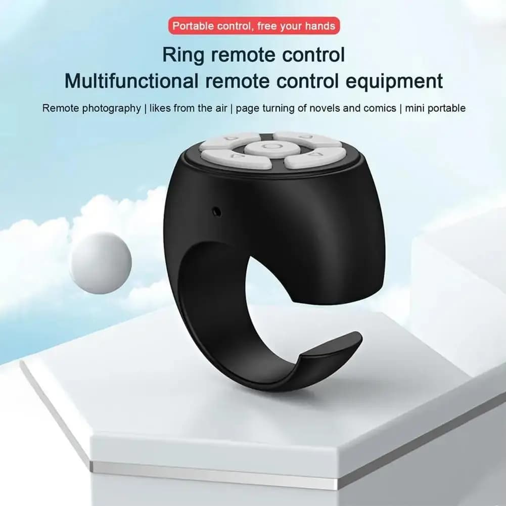 Blutooth telecomando scorrimento anello dito telefono cellulare wireless video selfie stick controller fotocamera telecomando Tiktoks