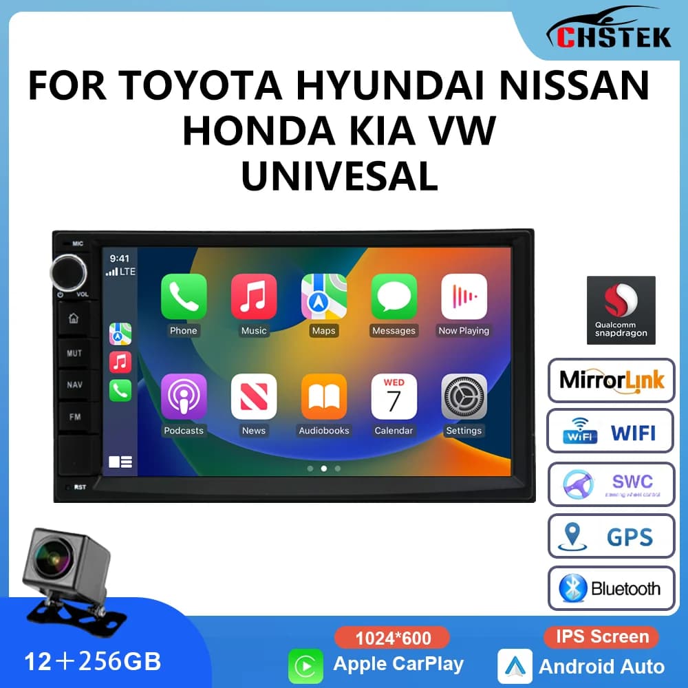 For NISSAN Qashqai Navara Tiida Paladin CHSTEK 4G WIFI Car Radio with Wireless Carplay Android Auto GPS BT Player