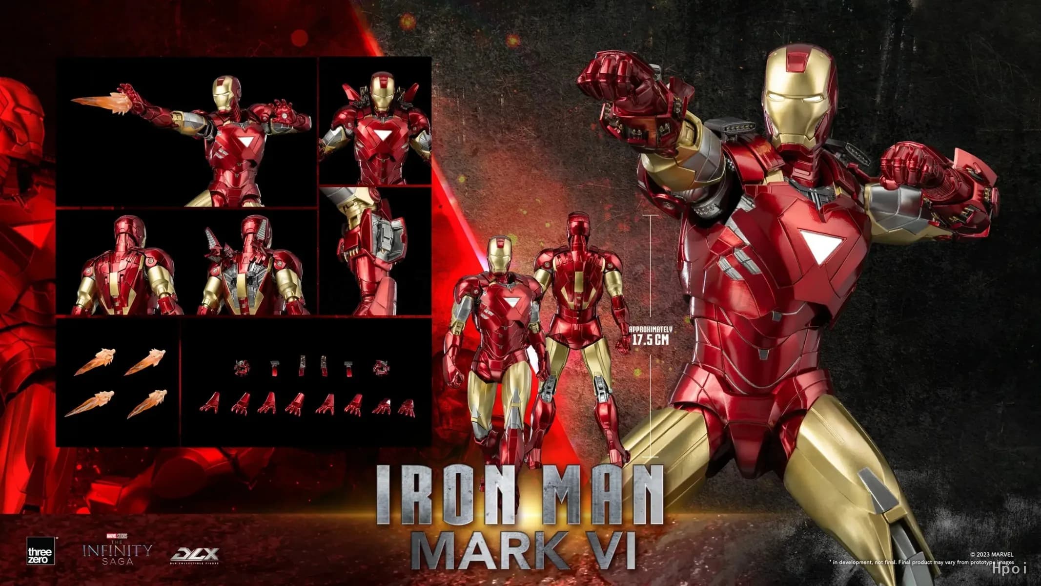 【MT】threezero Marvel 3Z05001C0 L'INFINITY SAGA DLX Iron Man Anthony Edward "Tony" Stark Mark 6 Action Figure Giocattoli di modello