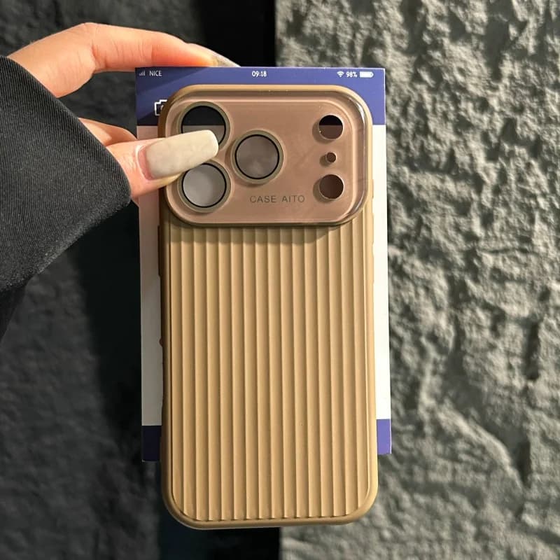 Custodia protettiva antiurto opaca in cristallo di lusso per iPhone 17 Air 16 15 14 13 12 Pro Max Stripe opaca
