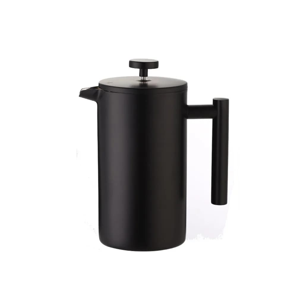 Caffettiera French Press 350/600/800/1000/1500ml con Sistema di Filtrazione, Facile da Pulire, in Acciaio Inossidabile, Resistente al Calore