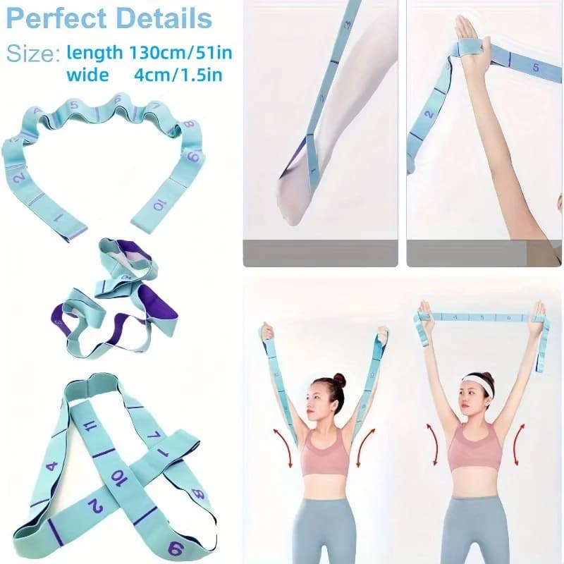 Yoga Digital Stretch Strap Spalla aperta Tirare la corda Fitness Danza femminile Split Stretch Booster Strap Back Pull Strap