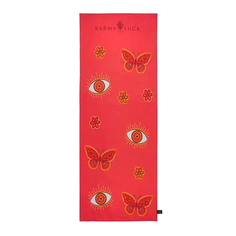 Telo Yoga Protettivo Radiante, Assorbente, Antiscivolo, per Hot Yoga, con Grip in Silicone e Morbido Tessuto in Spugna Scamosciata per Energia Spirituale