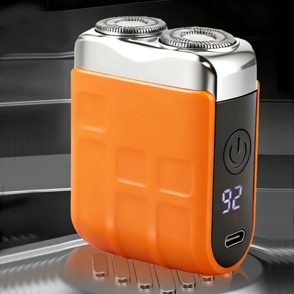 Men Mini Electric Shaver Type-C Rechargeable Facial Beard Trimmer with Smart LED Display Blade Electric Razor for Daily Use