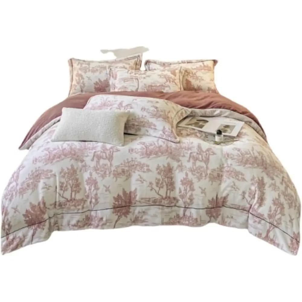 Set Copripiumino Matrimoniale in Velluto a Doppia Faccia, Set Lenzuola Caldo e Spesso, Set Biancheria da Letto Completo (P, 1.8/2m)