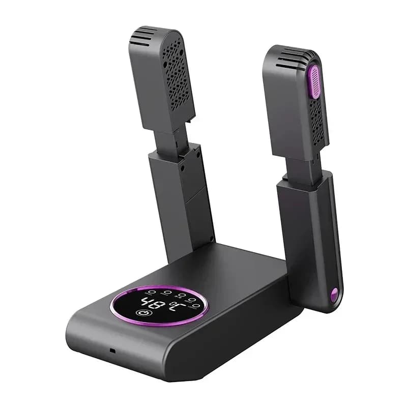 Asciugascarpe Elettrico Portatile con Rotazione a 180° ° Deumidificatore Pieghevole con Display Intelligente per Scarpe e Guanti