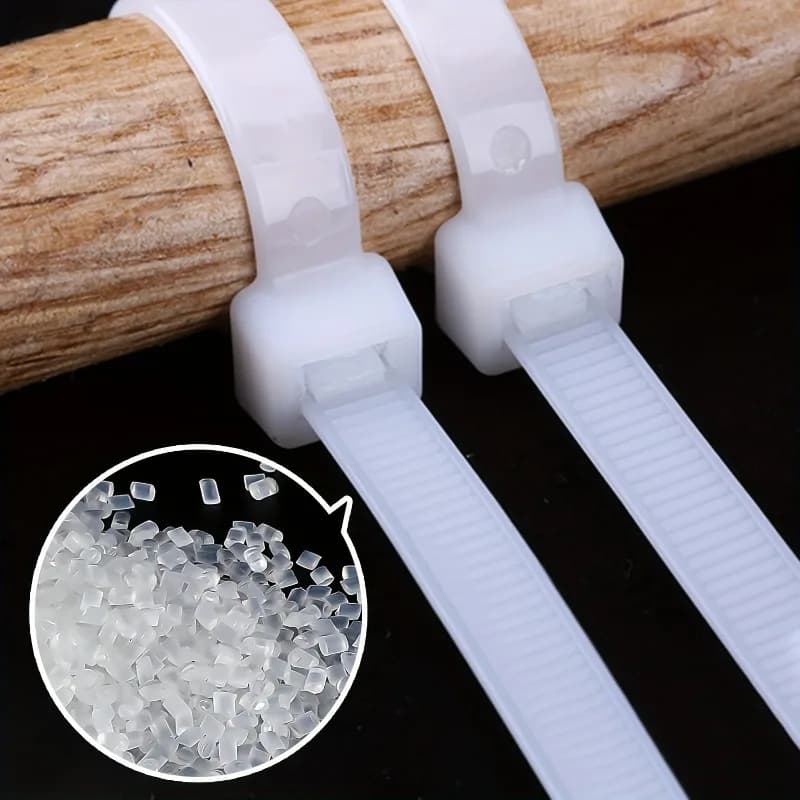 Fascette stringicavo bianche, fascette autobloccanti in nylon, fascette stringicavo in nylon, fascette stringicavo riutilizzabili, kit di fascette stringicavo