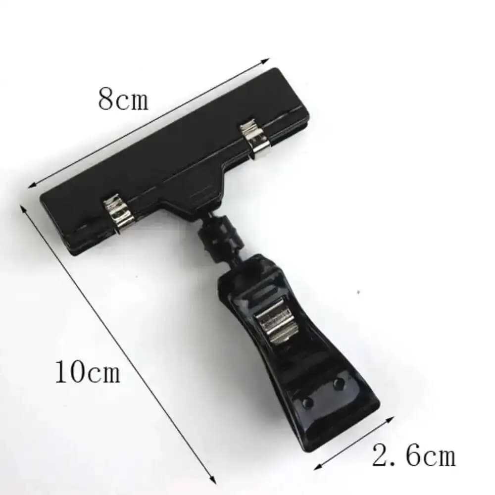 5 clip pubblicitarie in plastica trasparente, clip per etichette di prezzo, clip per espositori, clip per cartellini dei prezzi, per supermercati e negozi al dettaglio