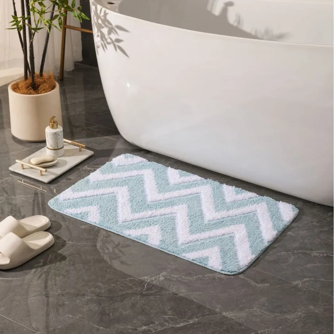 VIKAMAins Tappetino in flanella da bagno ispirato al lusso, tappeto per scarpe da ingresso che assorbe l'acqua, tappeto per camera da letto, decorazione per la casa