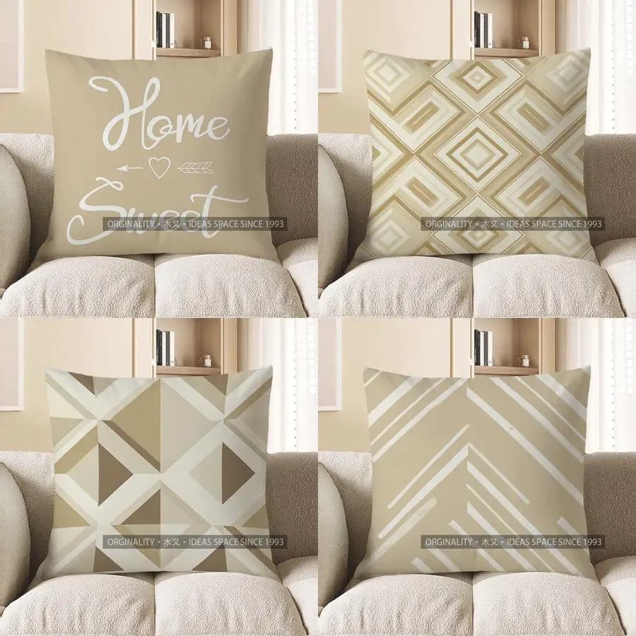 Fodera per cuscino decorativa con motivo Home Sweet Home, adatta per divano, camera da letto, auto
