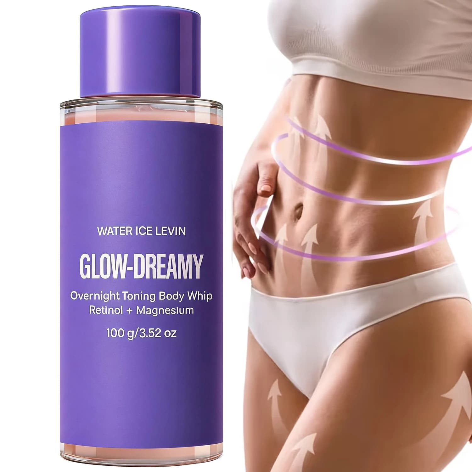 Glow-Dreamy Retinol Magnesium Overnight Toning Body Whip, Collagen Moisturizing Firming Body Lotion