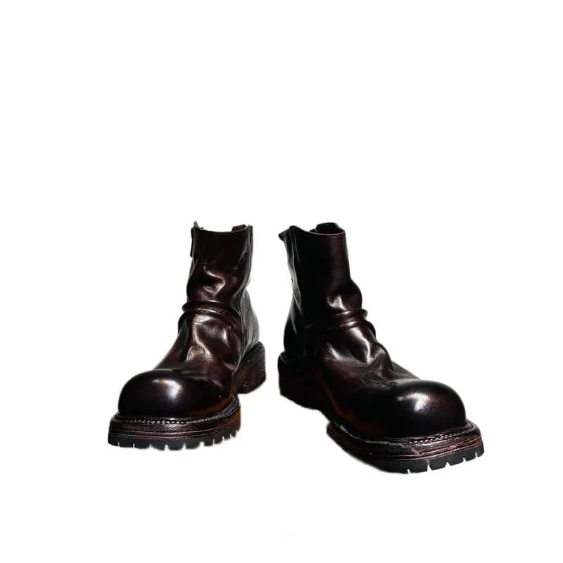 Stivali da uomo in pelle di vacchetta resistente, stivali in pelle di cavallo premium per lavoro, escursionismo e abbigliamento casual Abbigliamento outdoor e casual AJ3106