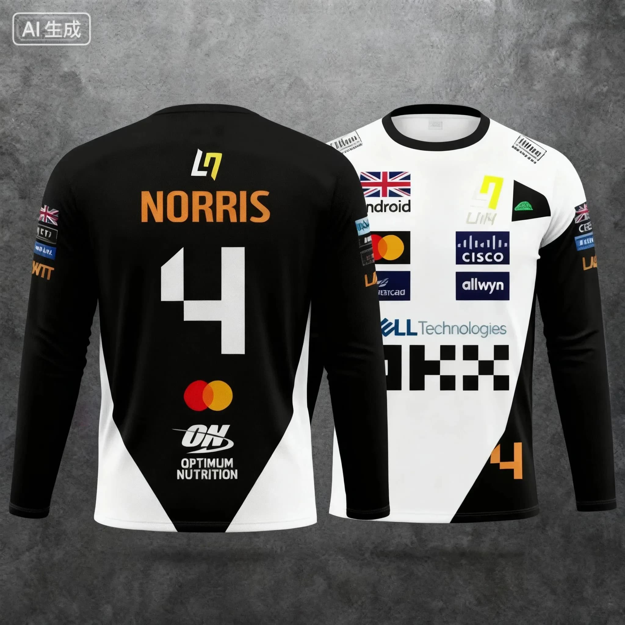 2026 New No 4 Racing Style Long Sleeve T Shirt Extreme Motorsport Racing Suit Breathable Sportswear for Racing Sports