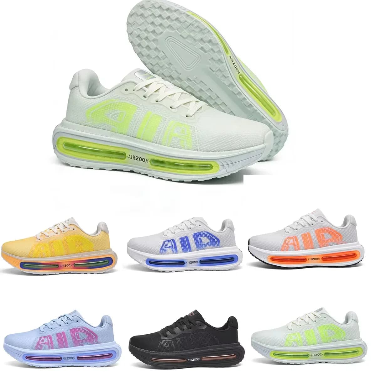Scarpe sportive da uomo, comode scarpe da corsa con cuscino d'aria, scarpe sportive antiscivolo da passeggio, scarpe da allenamento con punta larga