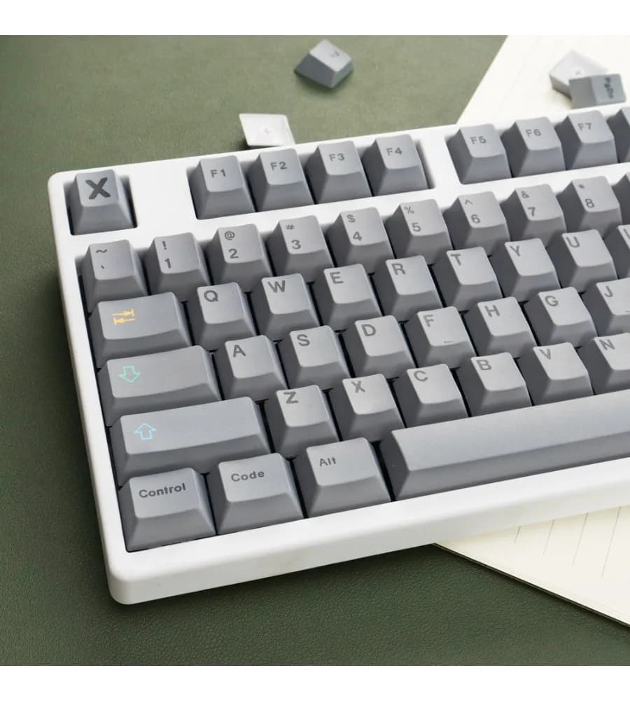 /Botanical Garden/Dualshot Grey Keycap PBT Sublimation Full Set Original Mechanical Keyboard