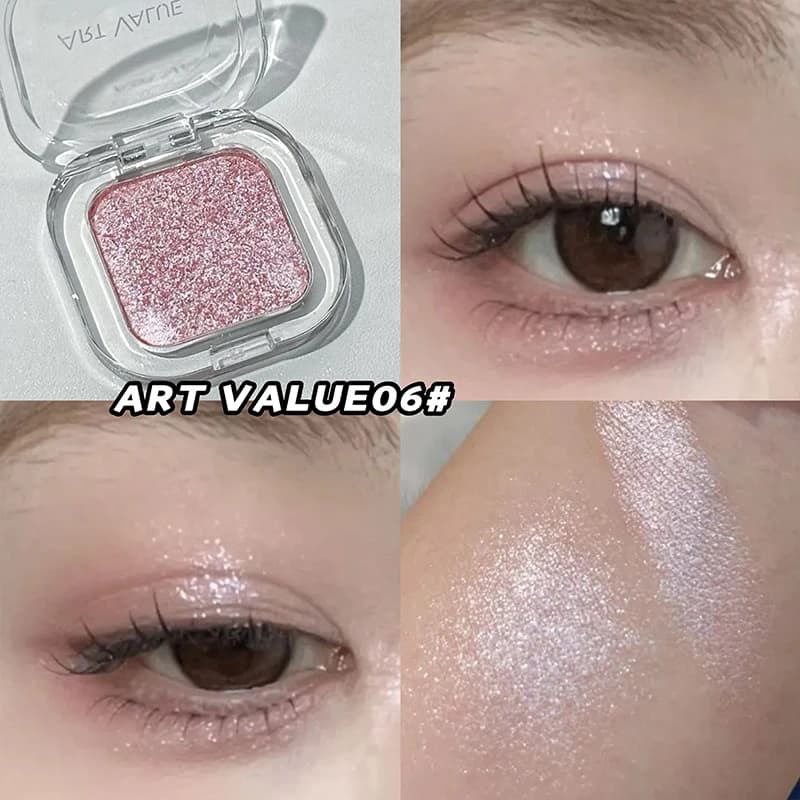 ART VALUE Single Color Eye shadow Palette Shimmer Matte Delicate Lasting Makeup High Gloss Brightening Silkworm Charming Shadow