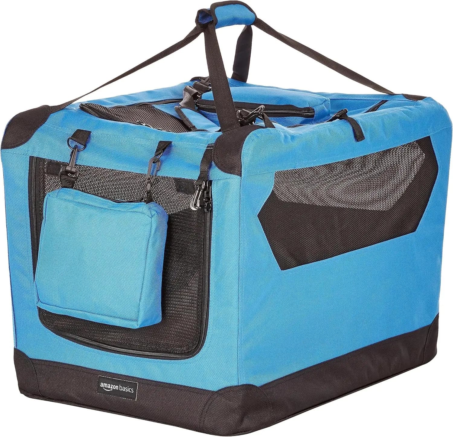 Trasportino morbido e portatile per cani, pieghevole, lavabile, fino a 25 libbre, 26 x 18 x 18 pollici, blu