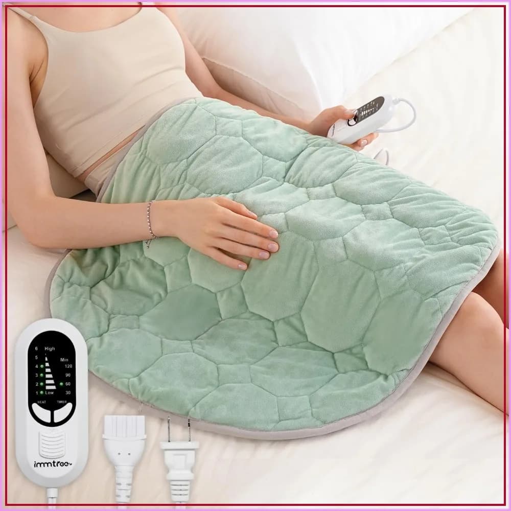 Weighted Heating Pad for Back & Period, 7lbs XXXL (29x24) Fast Heat, Electric Blanket for Abdomen Shoulder Knee, Gift for Women Men