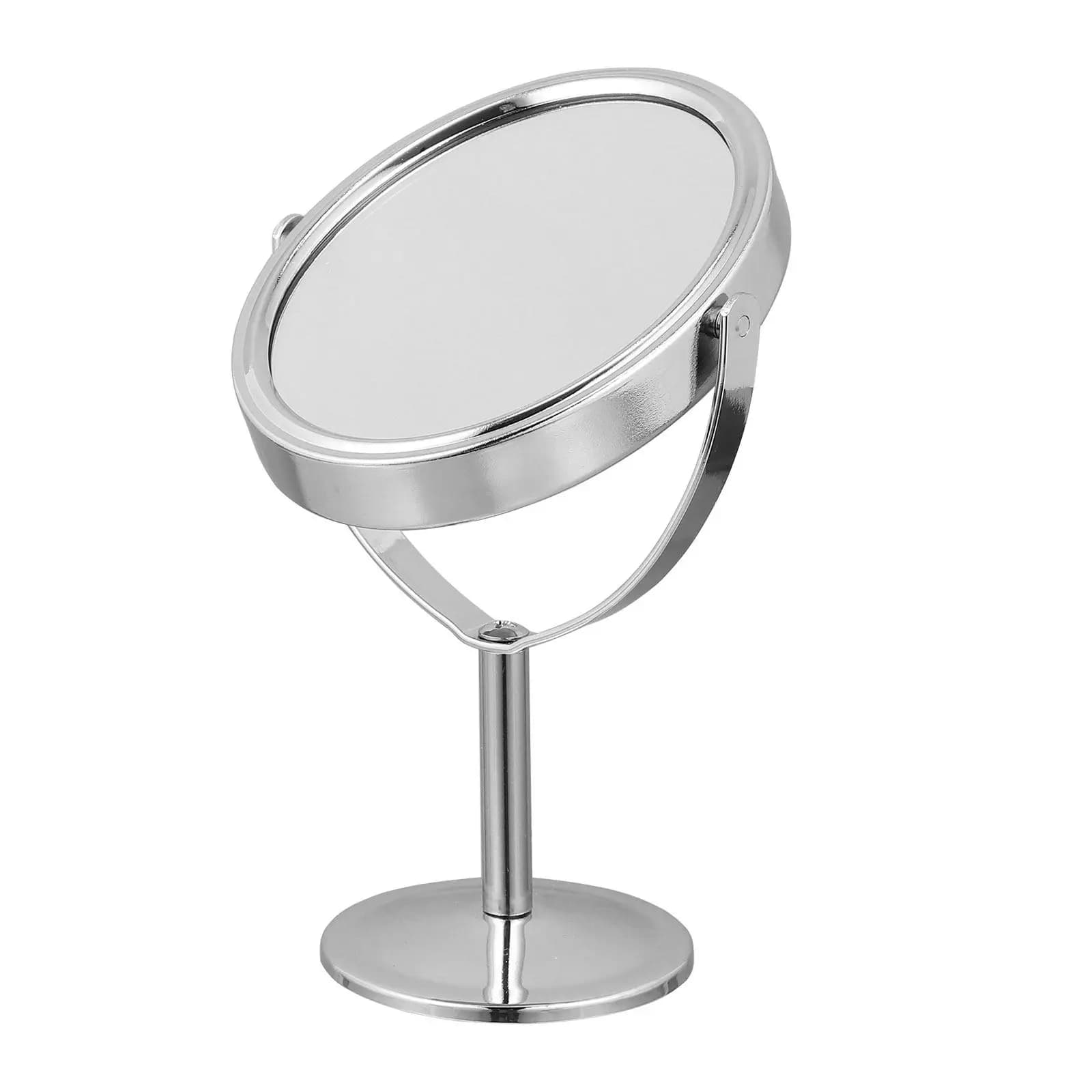Specchio da Trucco Girevole a Doppia Faccia con Ingrandimento, Specchio da Tavolo per Toeletta, Bagno, Camera da Letto, Piano di Lavoro