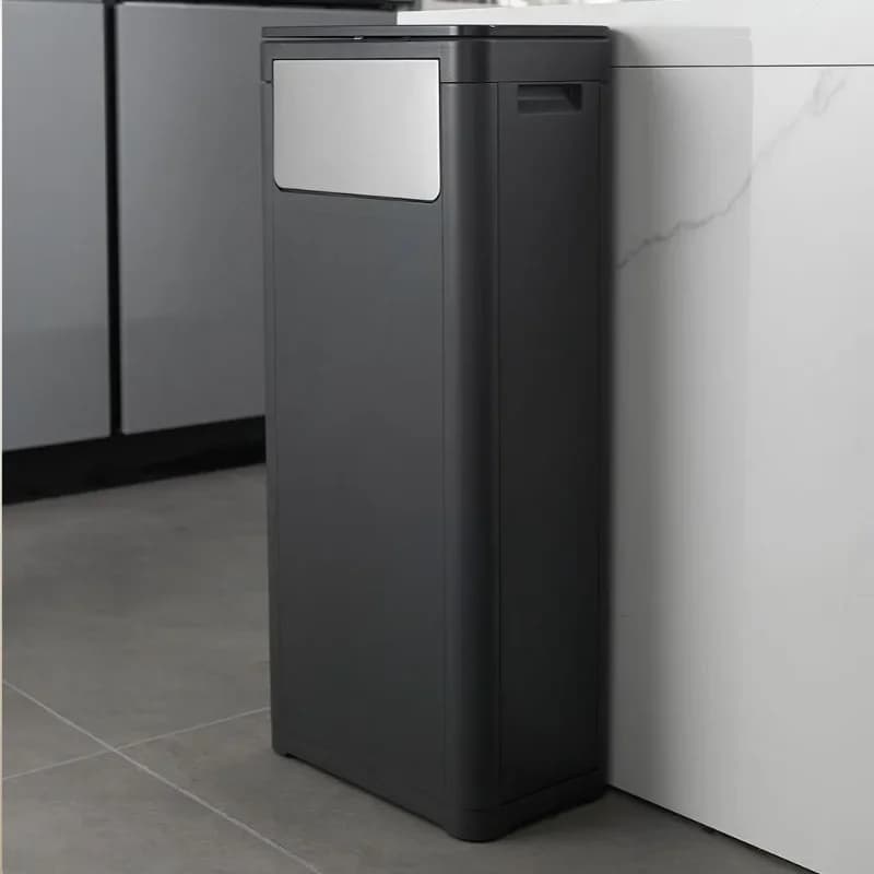 Food Plastic Waste Bins Anti Odor Recycling Trash Bin Rectangular Tissue Trash Can Storage Kitchen Wastebasket Toilet HQ450