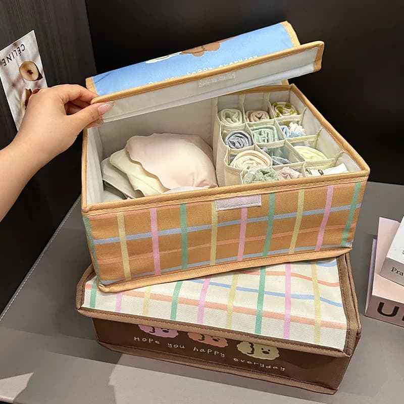 Three-in-One Organizer for Underwear and Socks, Room Storage Solution, Wardrobe Accessories