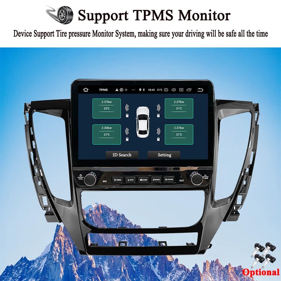 CarPlay Android 14 8G Ram Auto Autoradio Stereo Multimedia Video Lettore DVD Per Mitsubishi Pajero Sport 2016 - 2019 Unità Principale BT