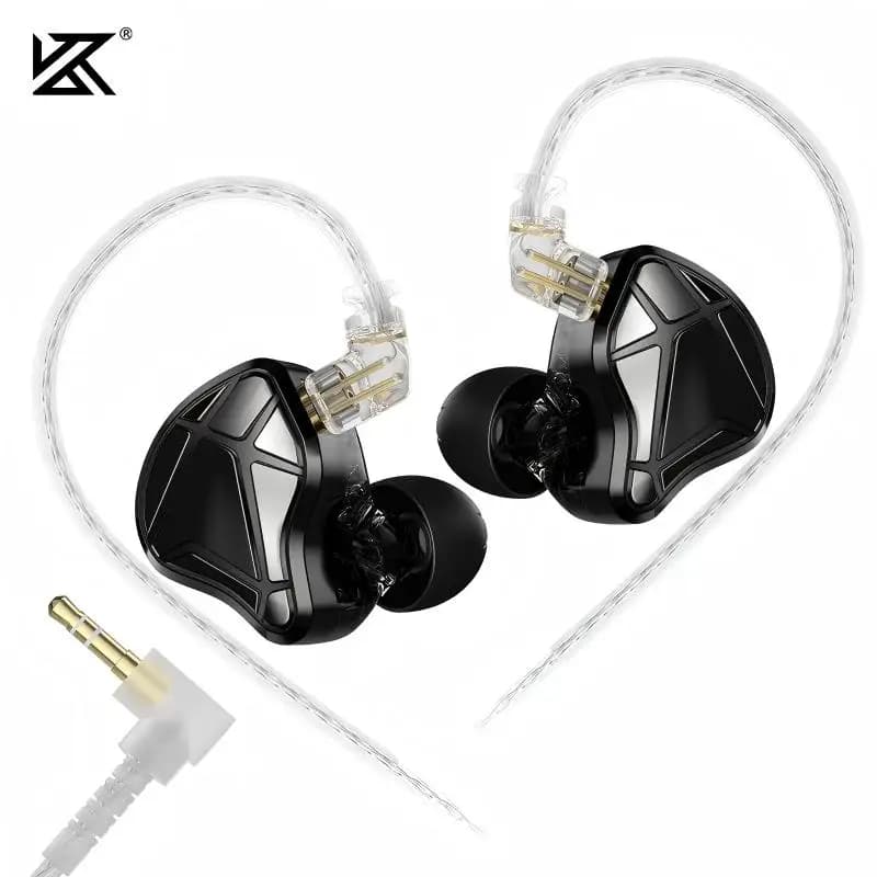 KZ Axas HiFi Gaming Headphones Optional HD Dual Microphones In Ear Earphone With DSP Gaming Sound Card IEM Headset Wired Earbuds