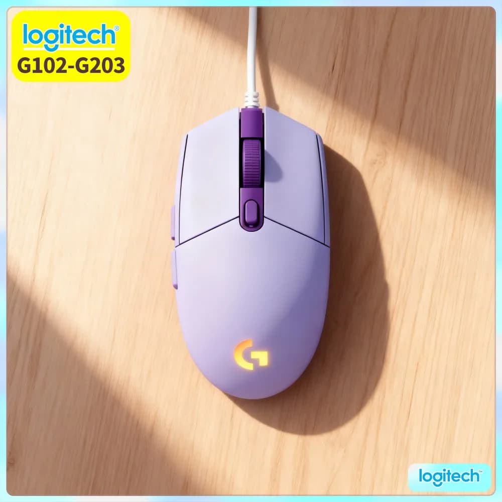 Logitech G102 Prodigy Mouse, 16.8M RGB Hues, 8000 DPI Adjustable, 6 Customizable Buttons, Lightweight For Daily Gaming