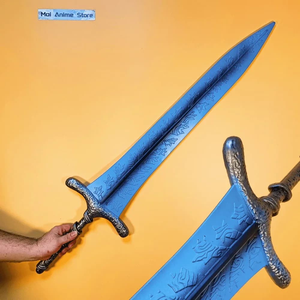 Katana Elden Ring in PU da 40 Pollici, Replica a Grandezza Naturale, Blu Luna, in Plastica, per Cosplay Anime, Coltello Ninja Non Affilato, Regalo