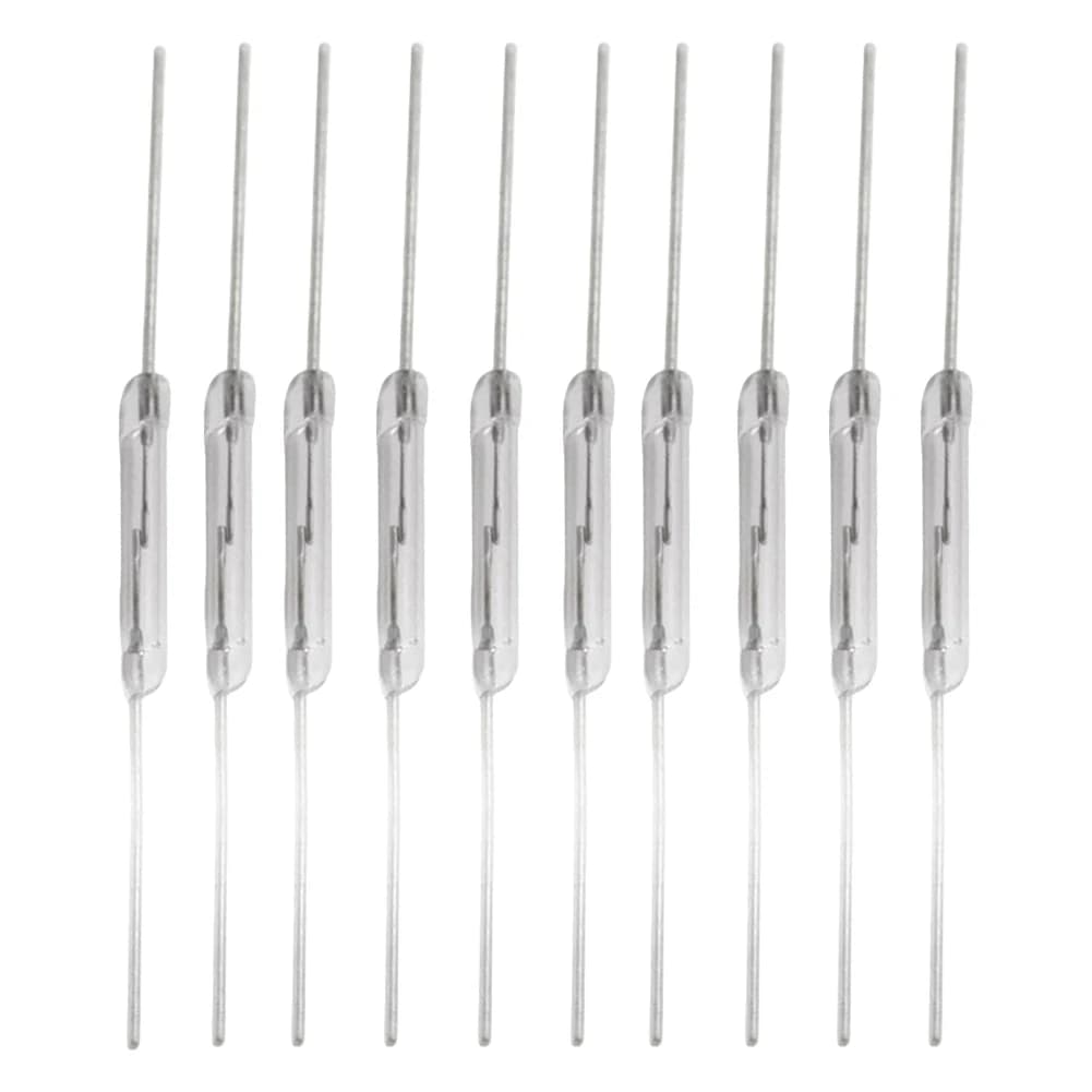 10 pcs N/O Reed Switch 2*14mm Magnetic Vibration Resistance Switch Normally Open Magnetic Induction Switch for Arduino