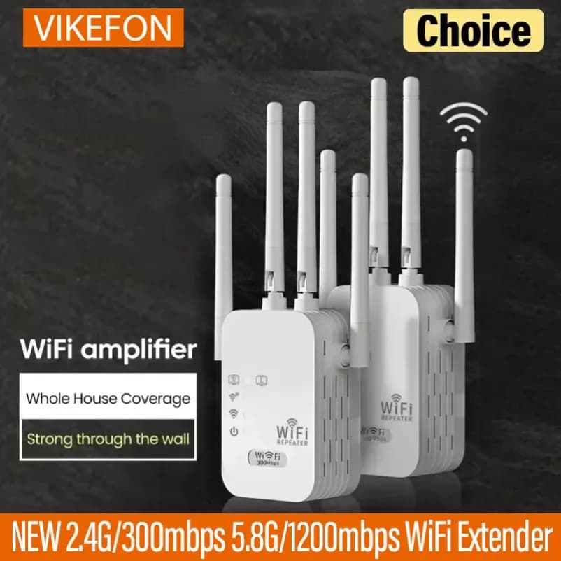 Ripetitore Wi-Fi Wireless 2.4G/300mbps, Amplificatore di Segnale Wi-Fi a Lungo Raggio per Piccoli Uffici, Estensore di Rete