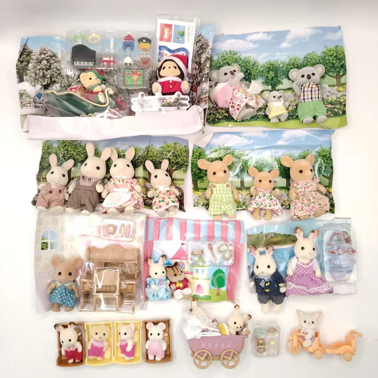 Set di 1 Famiglia di Animali della Foresta Giapponese, Bambole Nuove di Zecca, Simpatiche Action Figure Anime, Giocattoli per Casa delle Bambole, Regali per Ragazze