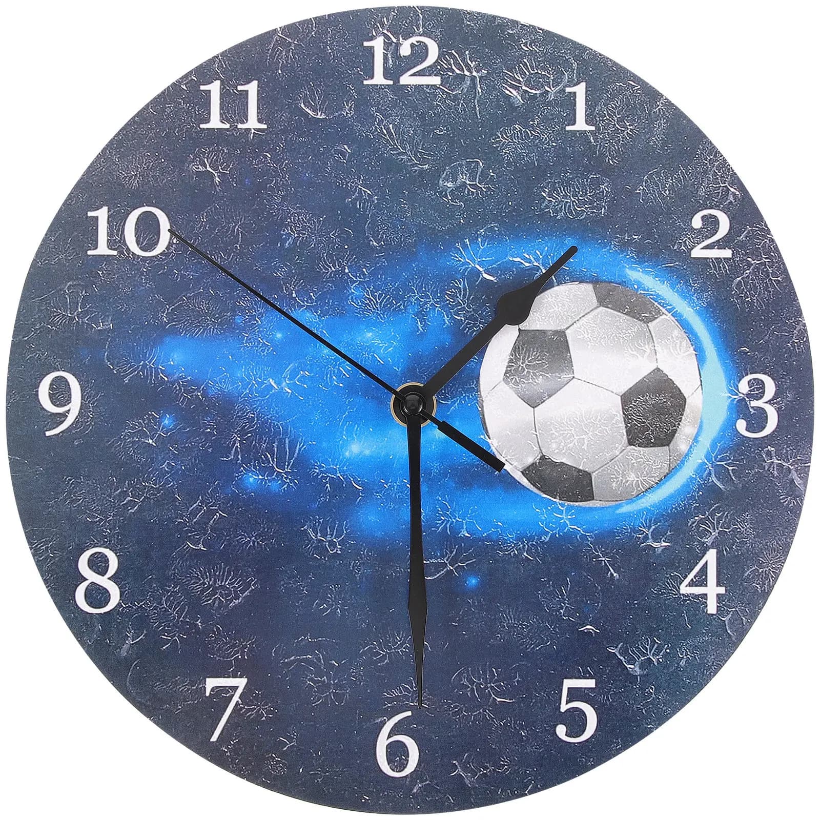 Orologio da parete rotondo a sfera, alimentato a batteria, silenzioso, da appendere, stile semplice, decorazione per soggiorno, camera da letto, cucina, casa