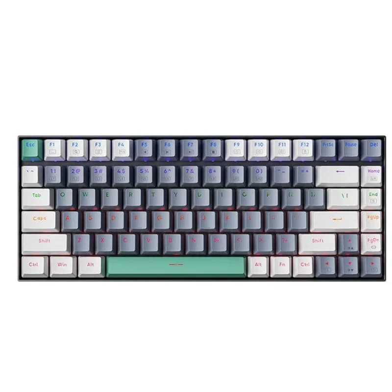 Wired Mechanical Keyboard 94 Keys RGB Backlight Splice Color Translucent Key Cap Full Key Hot-swappable Keyboard Electronics