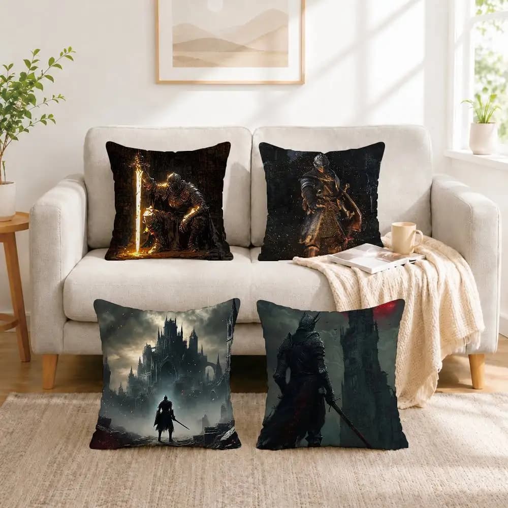 G-Game D-Dark Souls Square Double-Sided printed Pillow Case Bedroom Bedside Pillow Sofa Cushion Cover Gift