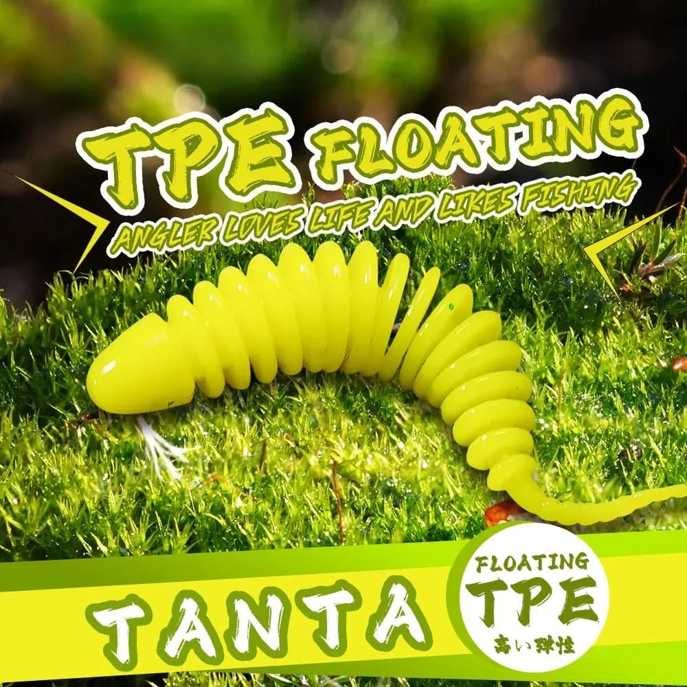 ZUKIBO New 20pcs Fishing Tiny Worm Bait Lure Tanta 35mm 46mm Silicone Baits Swimbait Wobblers Artificial Soft Lure Bass Pike