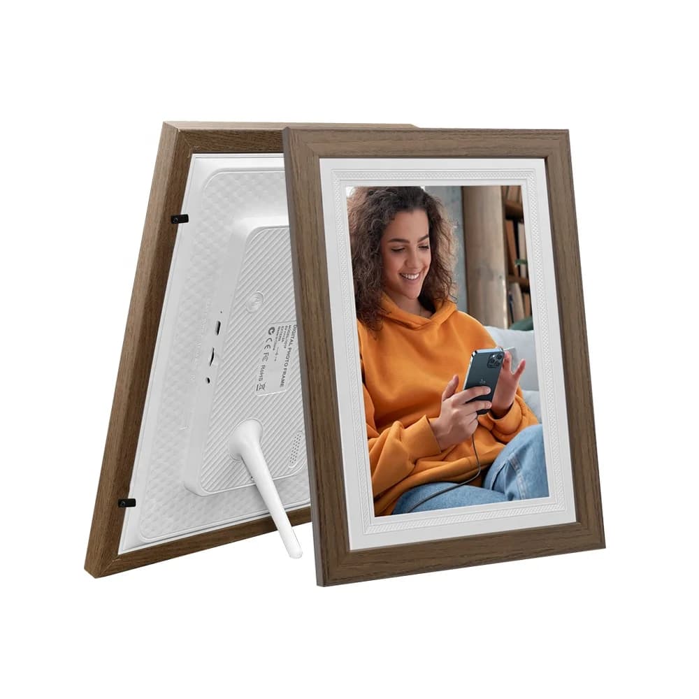 Cornice Digitale 10.1 Pollici IPS Touch WiFi, Display Digitale Intelligente con Rotazione Automatica, Facile Configurazione per Condividere Foto e Video Tramite App