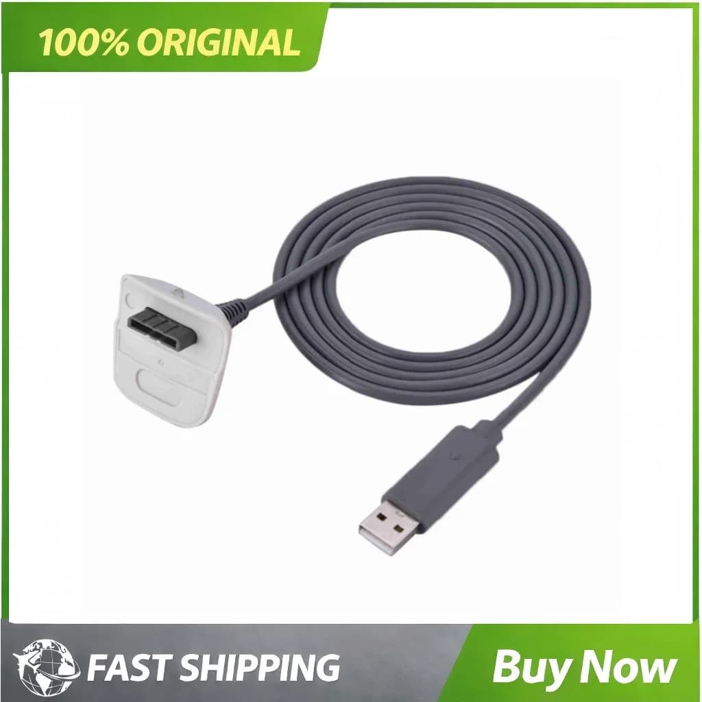 Cavo di ricarica per controller di gioco da 1,5 m, cavo di ricarica USB bianco in rame puro per console di gioco Xbox 360, accessori per console di intrattenimento