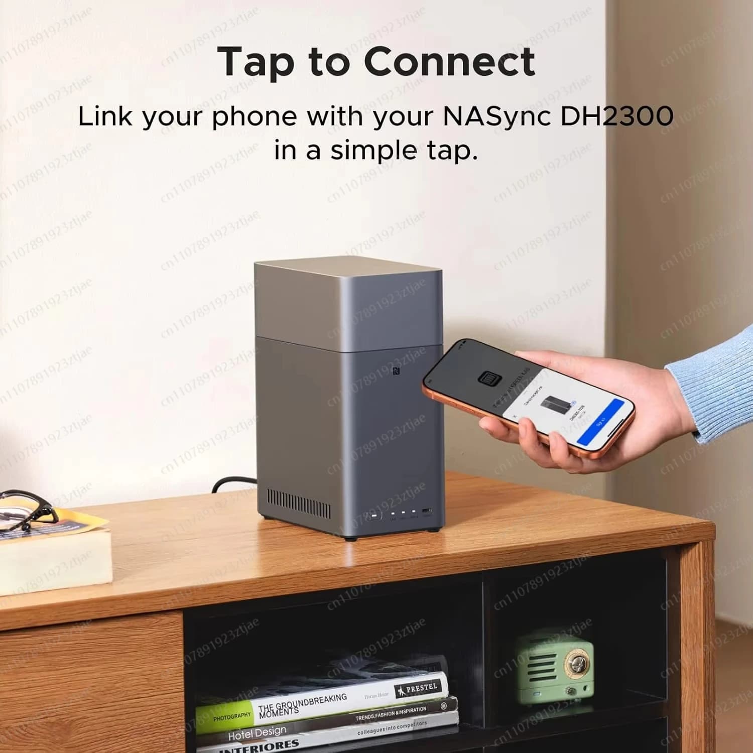 NASync DH2300 NAS Senza Dischi a 2 Bay, 8GB LPDDR5, 1GbE, 60TB, Archiviazione di Rete Multimediale 4K
